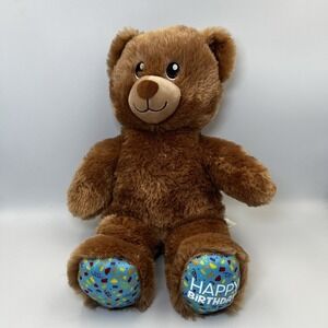 Build A Bear Workshop Happy Birthday‎ 16" Teddy Plush Stuffed Animal 2018 Sings